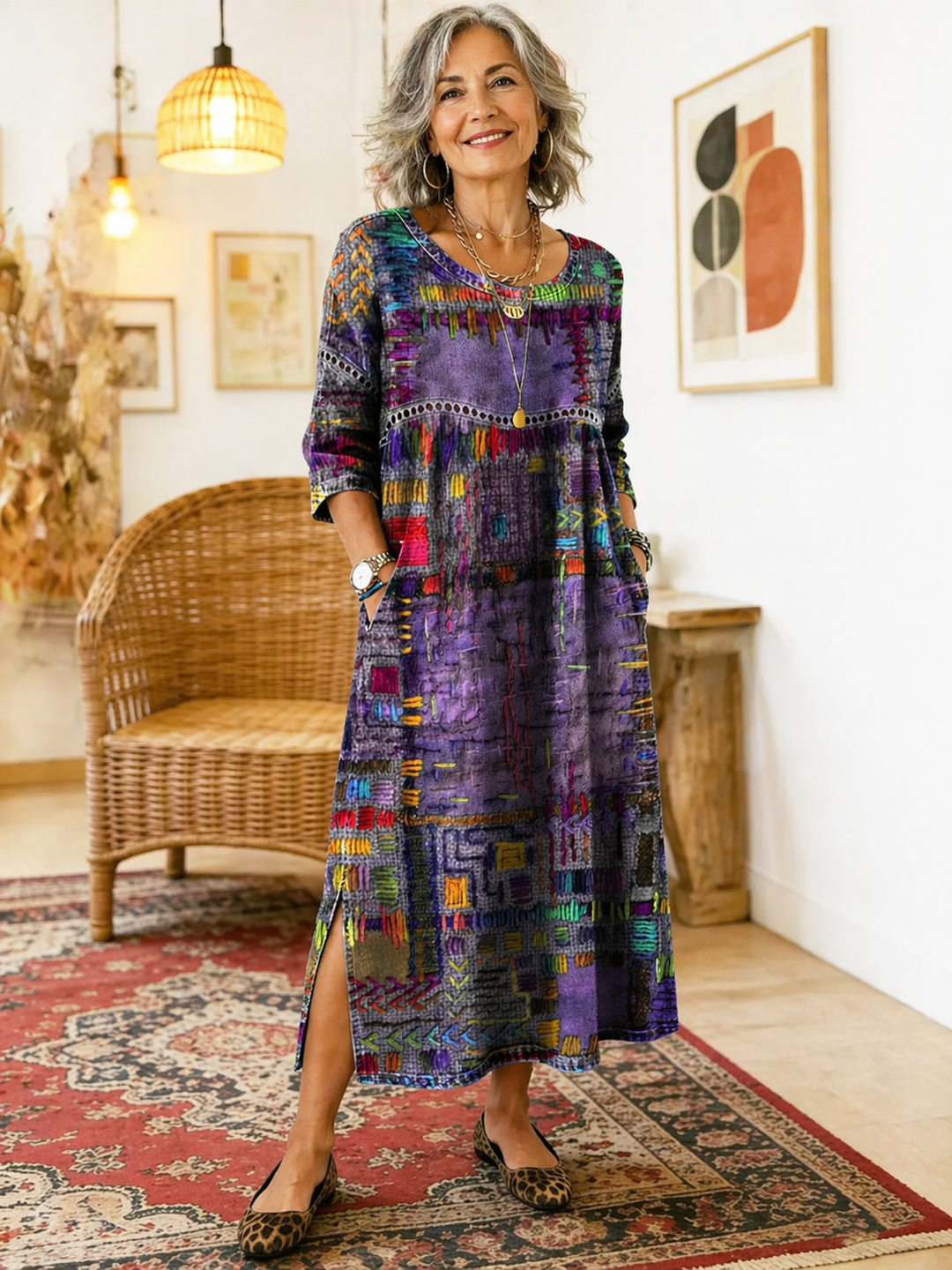 Eliana | Printed Midi Dress