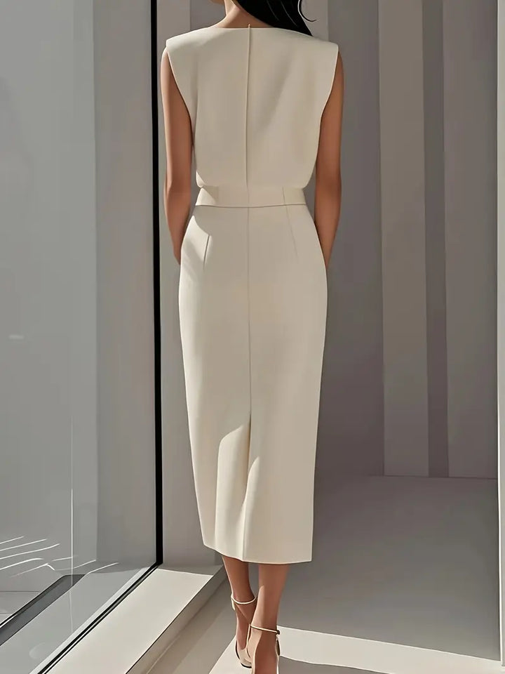 Dolly - Vestido Midi con Abertura Lateral