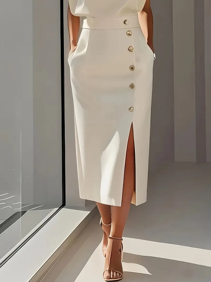 Dolly - Vestido Midi con Abertura Lateral
