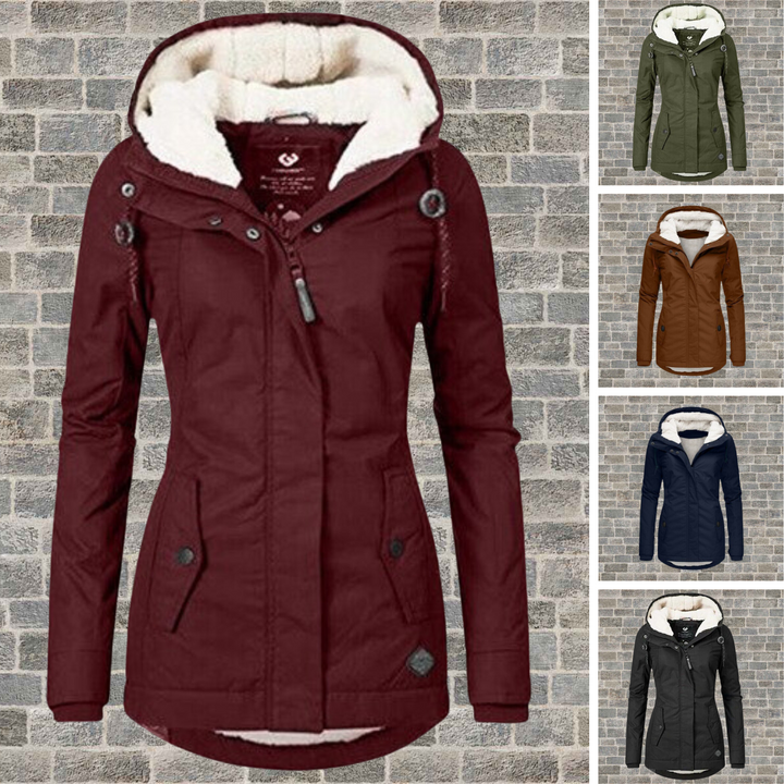 Jenna - Cozy Sherpa Hoodie Coat
