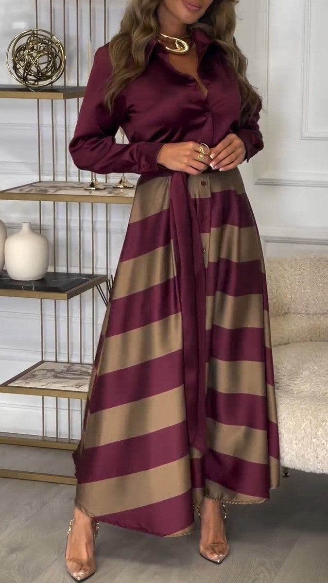Celestine - Vestido de Rayas Sofisticado